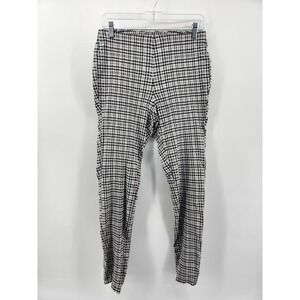 Michael Kors Plaid Houndstooth‎ Print Pants Career Casual Trousers Pull On M